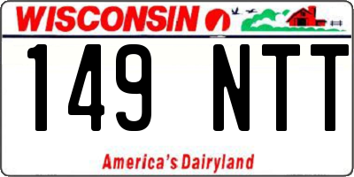 WI license plate 149NTT