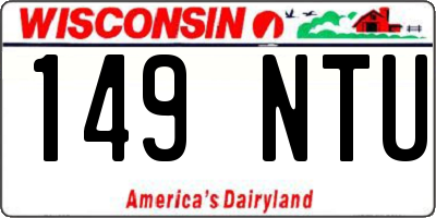 WI license plate 149NTU
