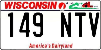 WI license plate 149NTV