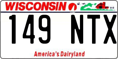 WI license plate 149NTX