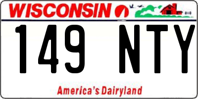 WI license plate 149NTY