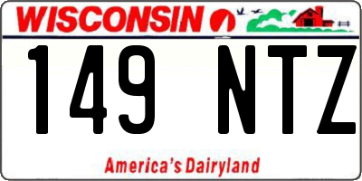 WI license plate 149NTZ