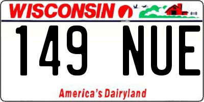 WI license plate 149NUE