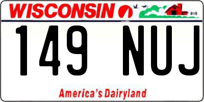 WI license plate 149NUJ