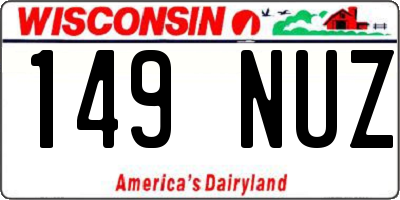 WI license plate 149NUZ