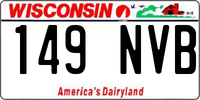 WI license plate 149NVB