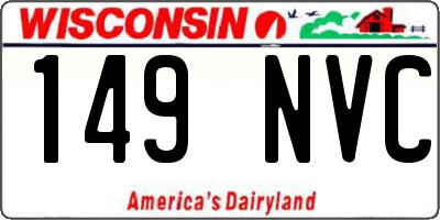 WI license plate 149NVC