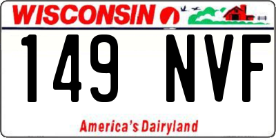 WI license plate 149NVF