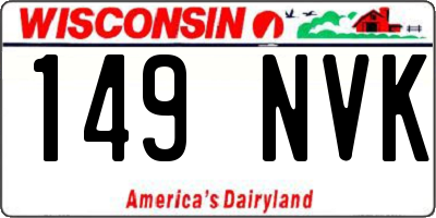WI license plate 149NVK