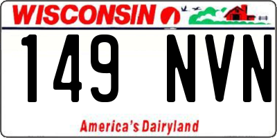 WI license plate 149NVN