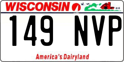 WI license plate 149NVP