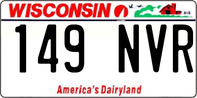 WI license plate 149NVR