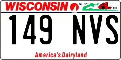 WI license plate 149NVS