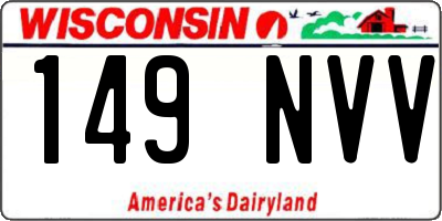 WI license plate 149NVV