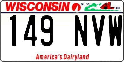 WI license plate 149NVW