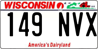 WI license plate 149NVX