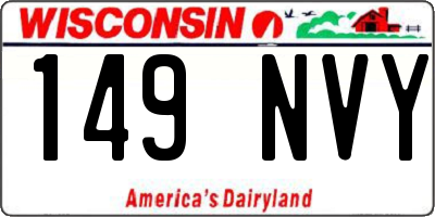 WI license plate 149NVY