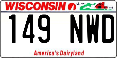 WI license plate 149NWD