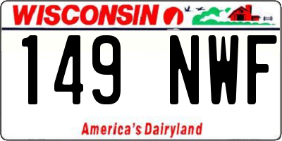 WI license plate 149NWF