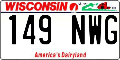 WI license plate 149NWG
