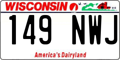 WI license plate 149NWJ