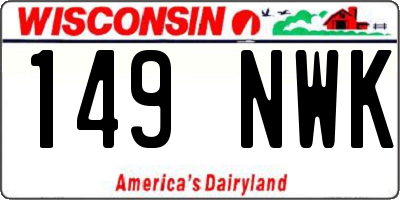 WI license plate 149NWK