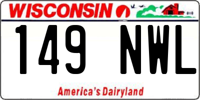 WI license plate 149NWL