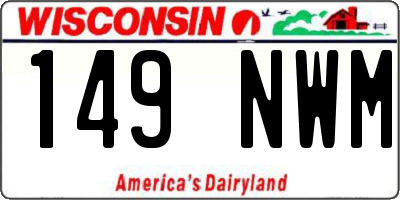 WI license plate 149NWM