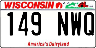 WI license plate 149NWQ