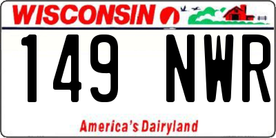 WI license plate 149NWR