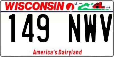 WI license plate 149NWV
