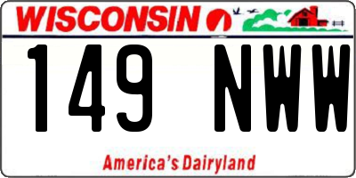 WI license plate 149NWW