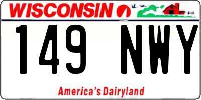 WI license plate 149NWY