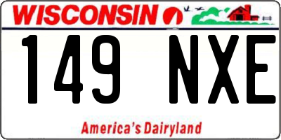 WI license plate 149NXE