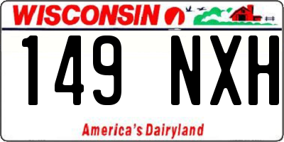 WI license plate 149NXH