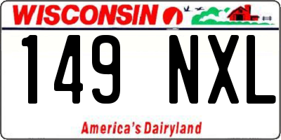 WI license plate 149NXL