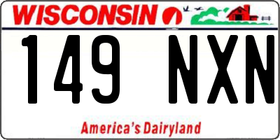 WI license plate 149NXN