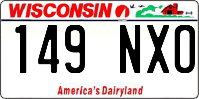 WI license plate 149NXO
