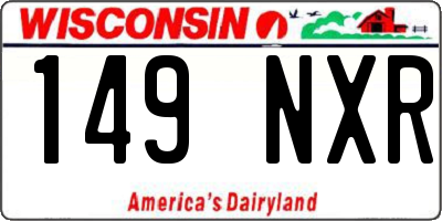 WI license plate 149NXR