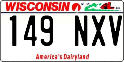 WI license plate 149NXV