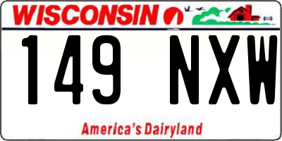 WI license plate 149NXW