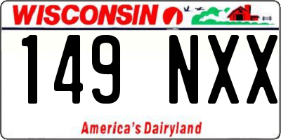 WI license plate 149NXX