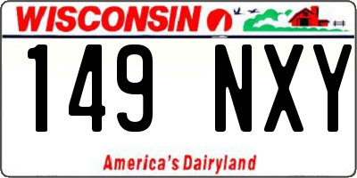 WI license plate 149NXY