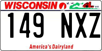 WI license plate 149NXZ