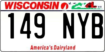WI license plate 149NYB