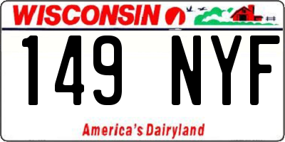 WI license plate 149NYF
