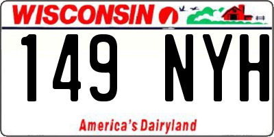 WI license plate 149NYH