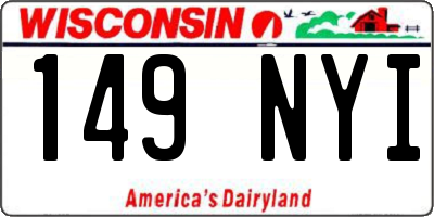 WI license plate 149NYI