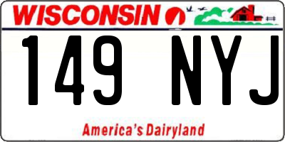 WI license plate 149NYJ