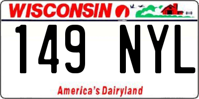 WI license plate 149NYL